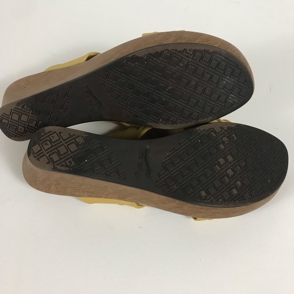 Dansko Shoes Dansko Leather Sandals Butter Yellow Sz 4 Poshmark